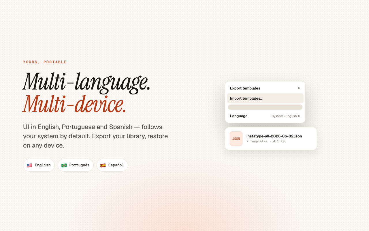 Multi-language and portability